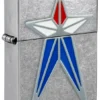 Étoile rouge, blanche et bleue